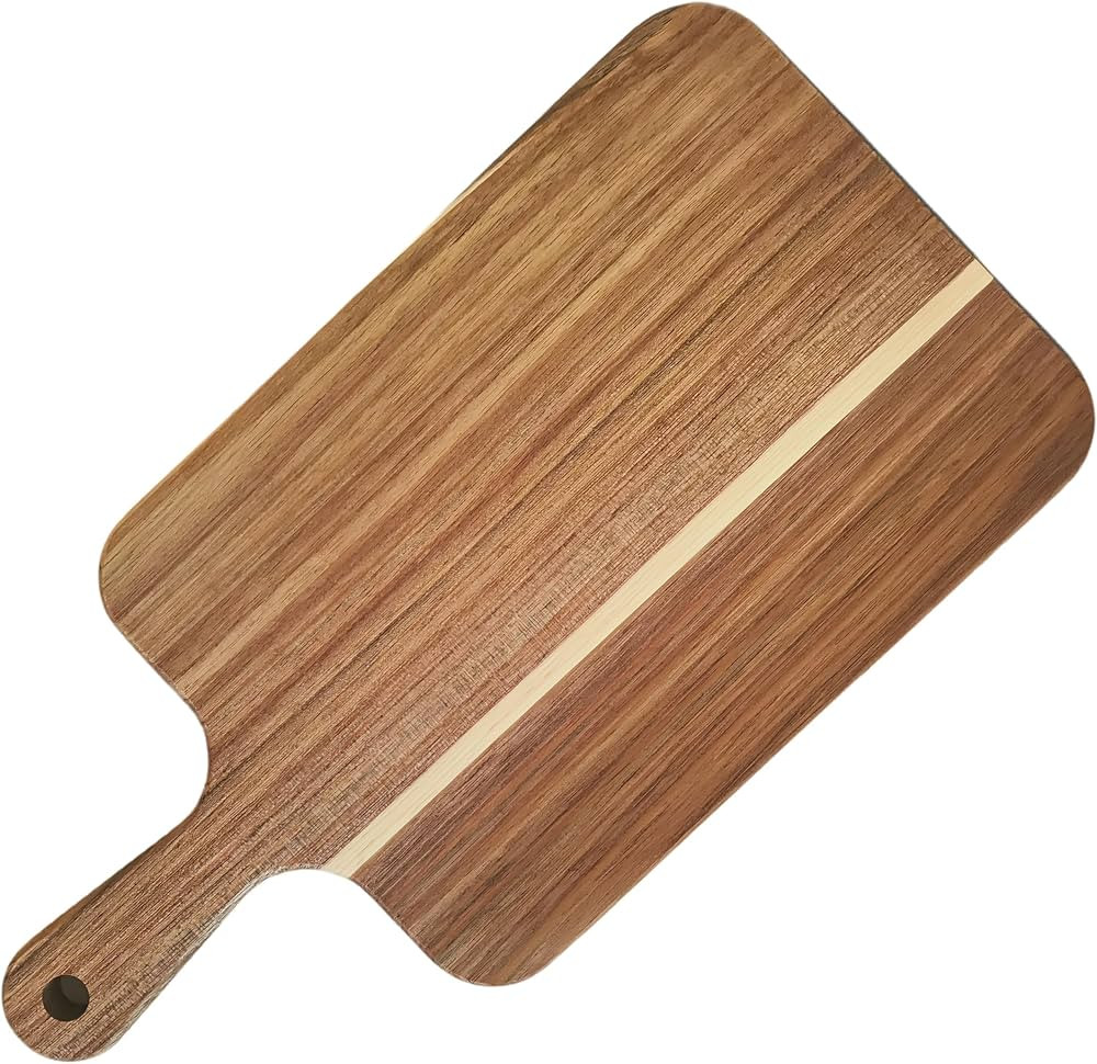 ZeQi Acacia Wood Cutting Board with Handle 13.7''X7'' / Charcuterie Board/Serving Board/Cheese, B... | Amazon (US)