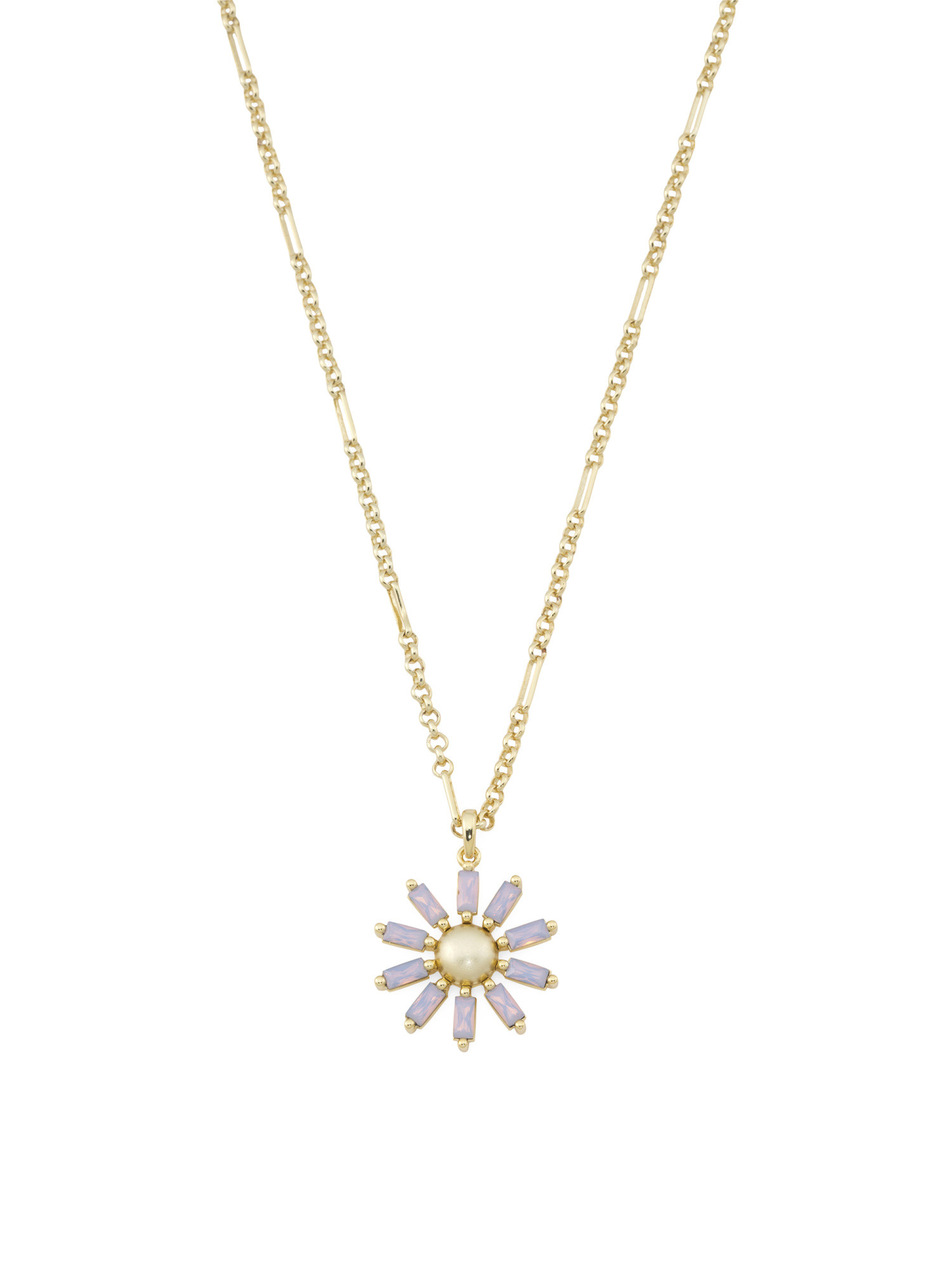 Gold Pink Opal Madison Daisy Short Pendant Necklace | TJ Maxx