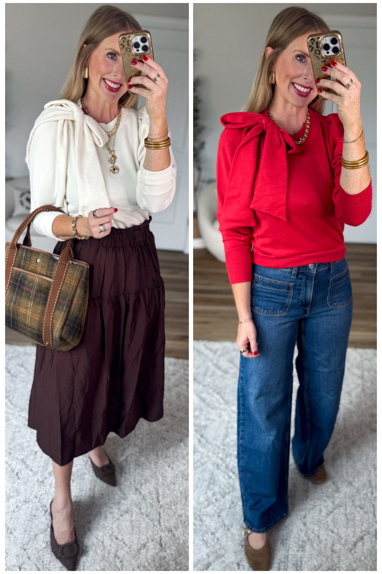 2 ways to wear this bow sweatshirt from Walmart!

#LTKootd