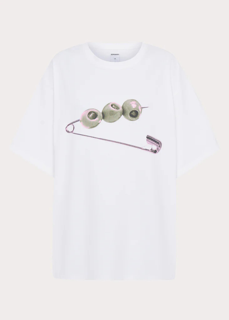 Olive Oversized Tee - White | Peppermayo (Global)