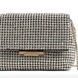 Ted Baker Kinzzey Crystal-Embellished Crossbody Bag in Silver.  NWT | Poshmark