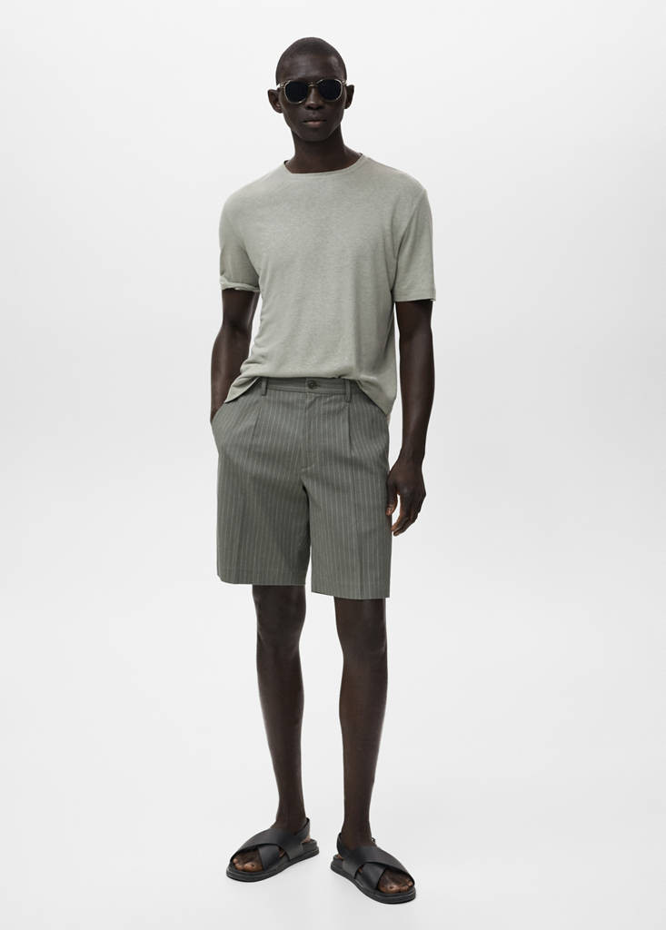 Slim-fit chino cotton bermuda shorts grey - Men - 32 - MANGO MAN | Mango (US/MX/AU)