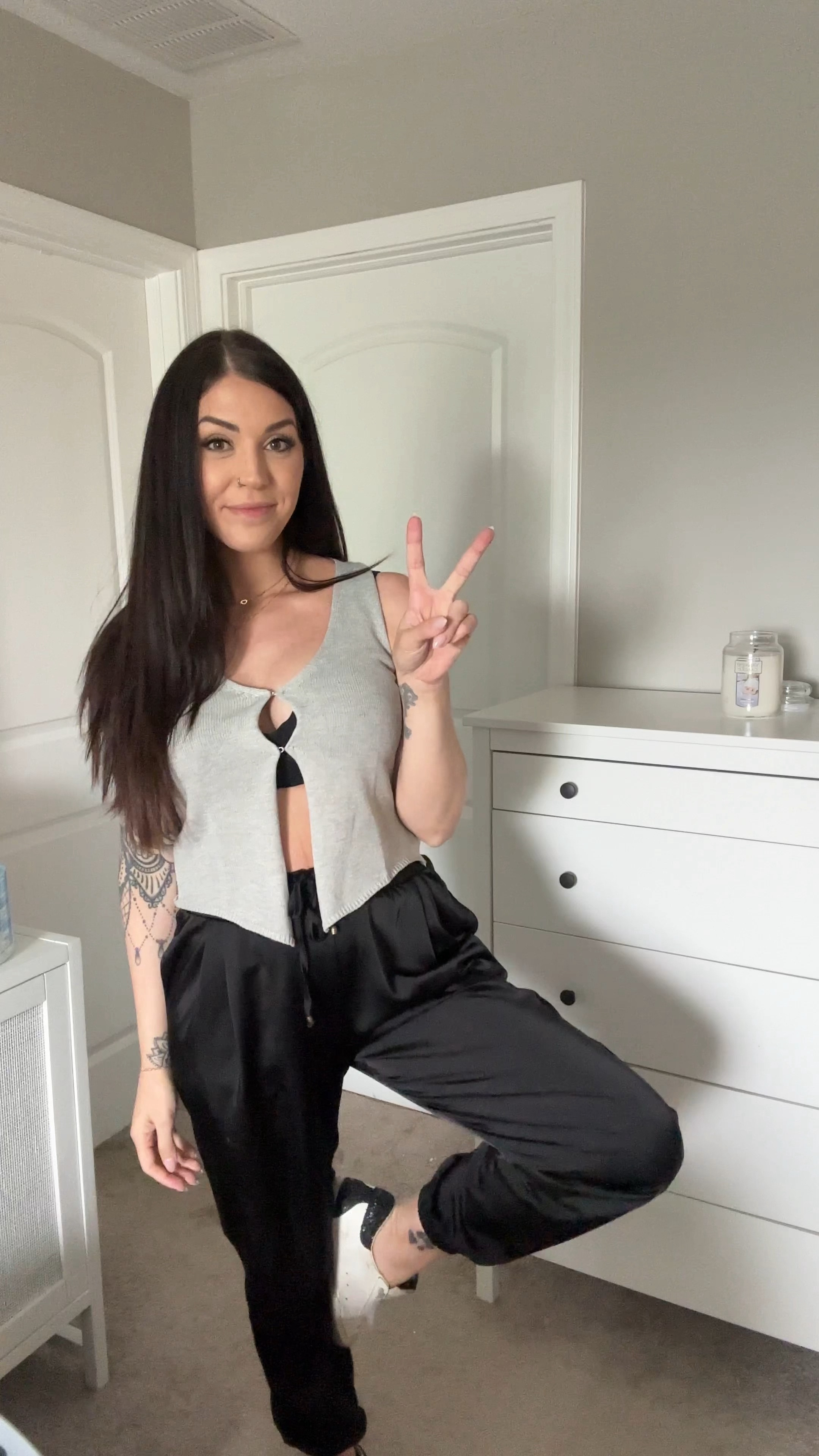 Breastfeeding friendly outfit of the day. Amazon top. SHEIN nursing bra. Satin joggers  

#LTKbump #LTKkids #LTKfamily