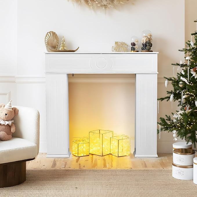 Manteau de Cheminée Encadrement Cadre Décoratif pour Cheminée électrique, Cheminee Decorative... | Amazon (FR)