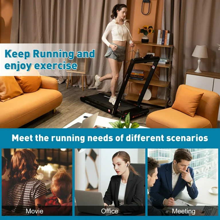 GEARSTONE 2 in 1 Folding Treadmill, Under Desk Treadmill Walking Electric Jogging Running Machine... | Walmart (US)