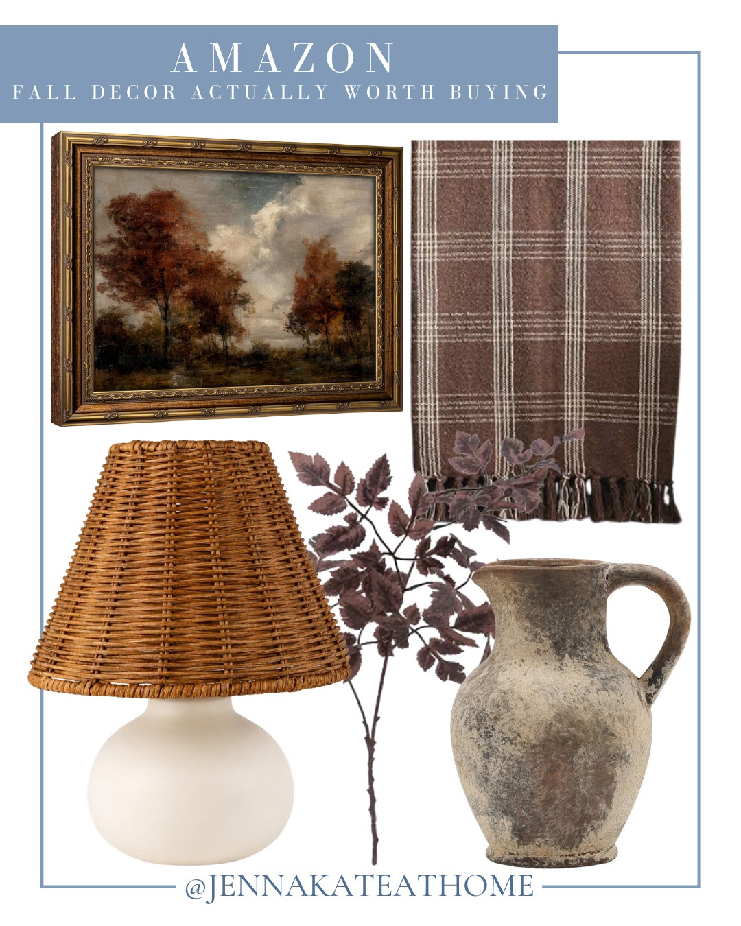 Fall decor actually worth buying include throw blanket, jug vase, stem, wall art, table lamp.

Home decor, fall decor, neutral home decor

#LTKHome #LTKSaleAlert #LTKSeasonal