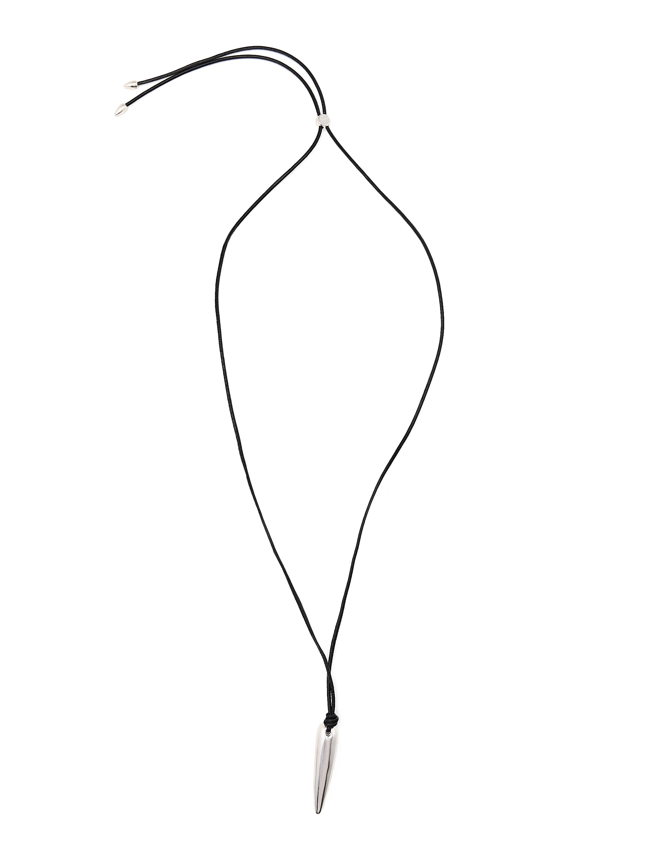 Leather cord pendant necklace | Massimo Dutti US