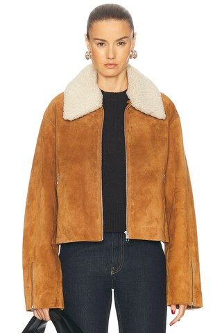 Staud Lenora Jacket in Tan | FWRD 