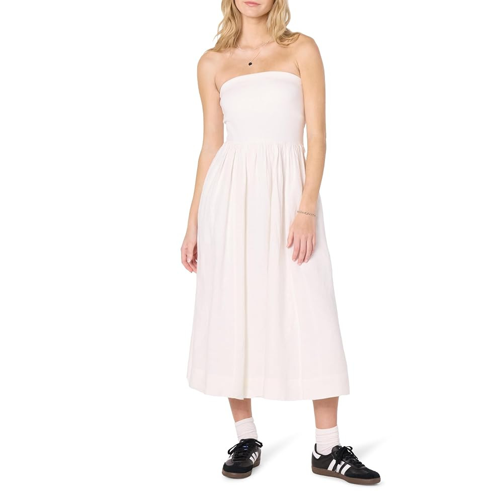 The Drop Women's Hellen Strapless Mixed Media Maxi Dress | Amazon (US)