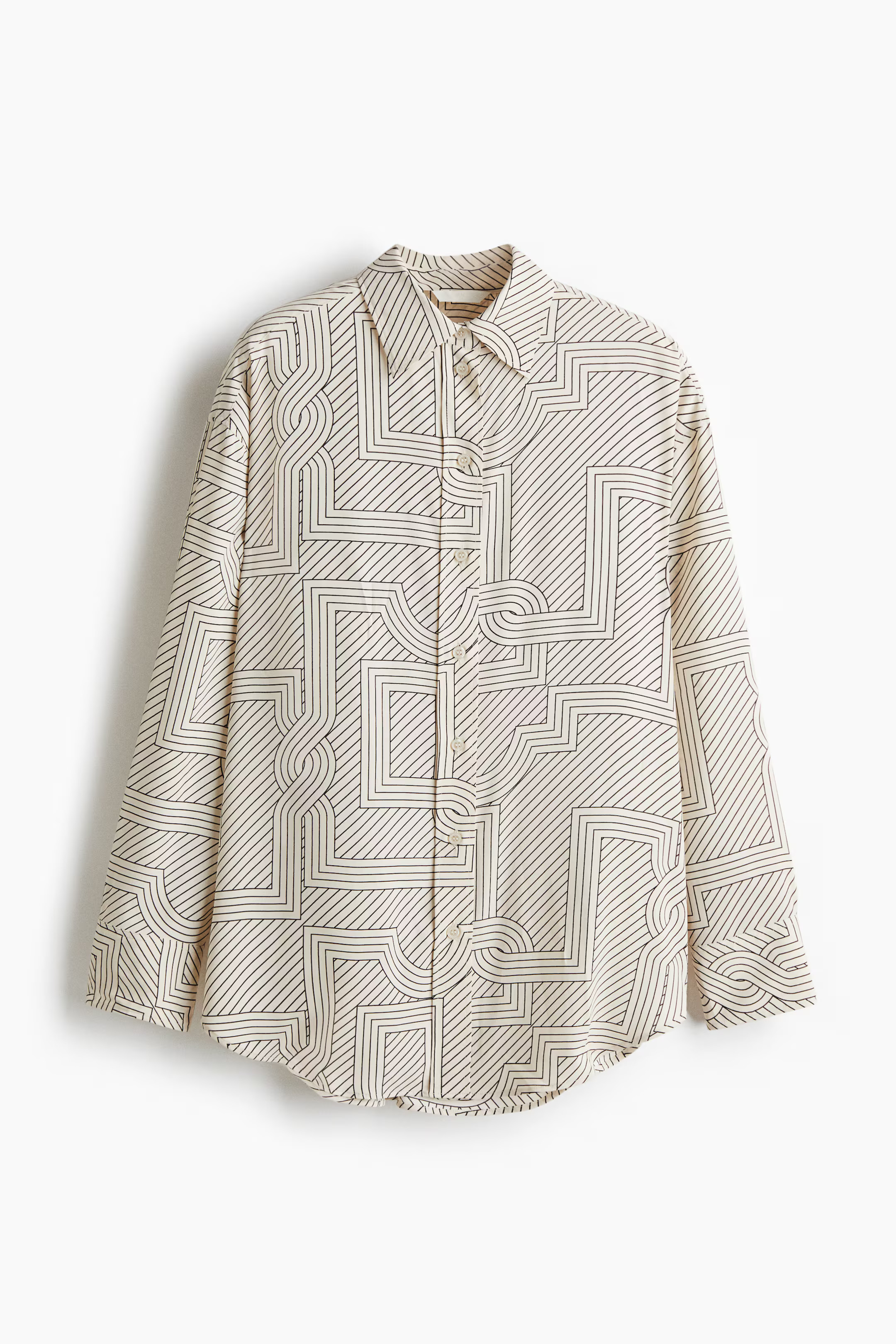 Oversized printed shirt | H&M (UK, MY, IN, SG, PH, TW, HK)