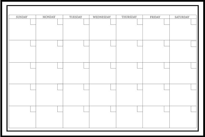 WallPops WPE0447 Large Monthly Dry Erase Calendar Decal, White & Off-White | Amazon (US)