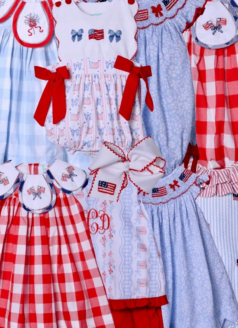 New patriotic smocked collections dropping for babies and little girls for Memorial Day, 4th of July and Labor Day celebrations ❤️🤍💙

#LTKSeasonal #LTKKids #LTKootd
