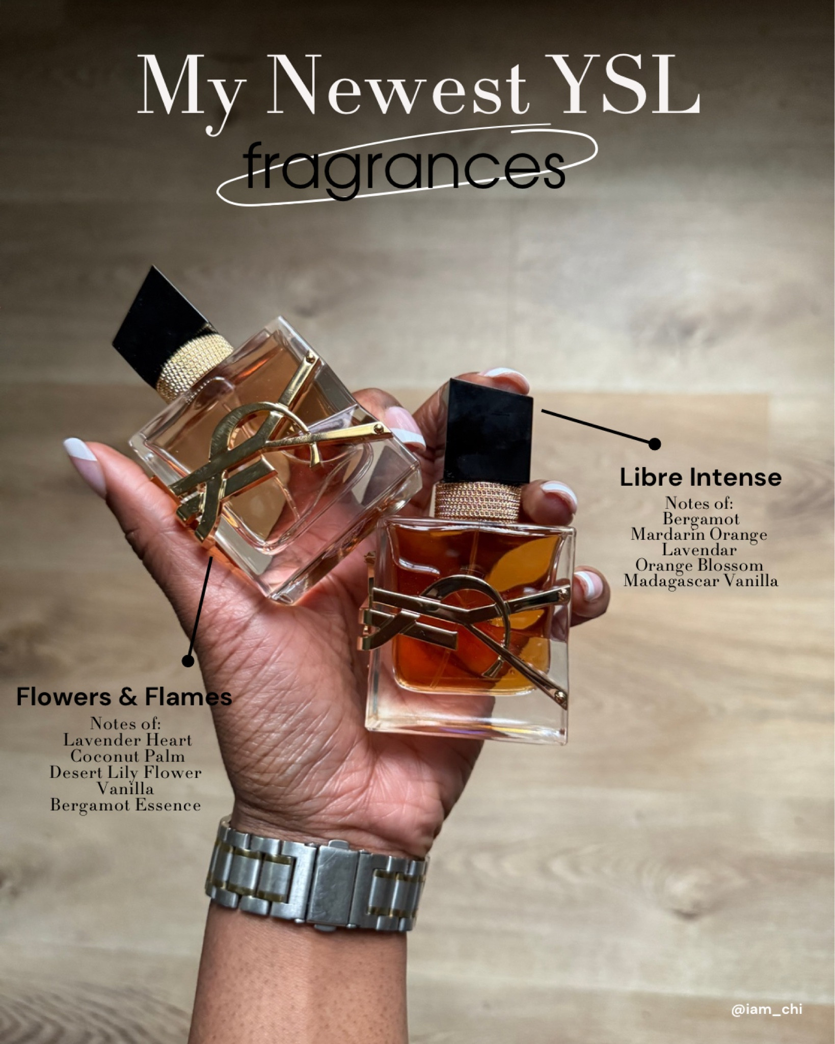 My newest YSL fragrances!!! 
My current crush is Flowers & Flames. I keep grabbing her. 🥰