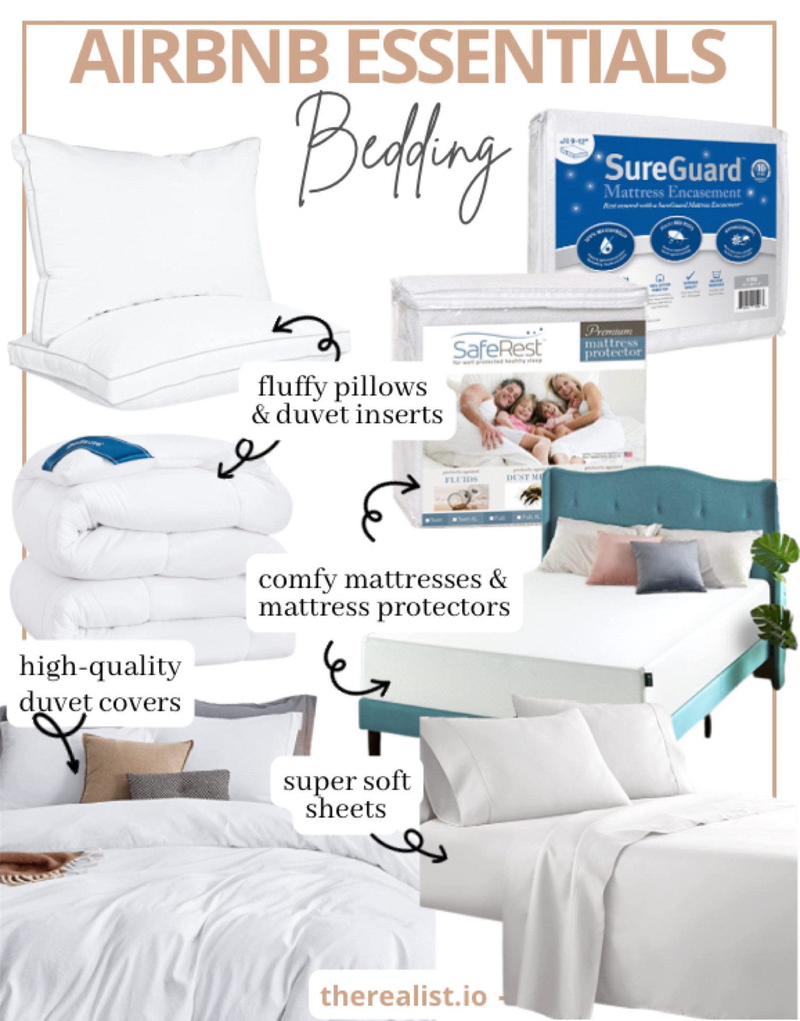 The BEST Airbnb bedding. Super soft and high-quality for low prices. Airbnb bedroom essentials  

#LTKunder100 #LTKunder50 #LTKFind