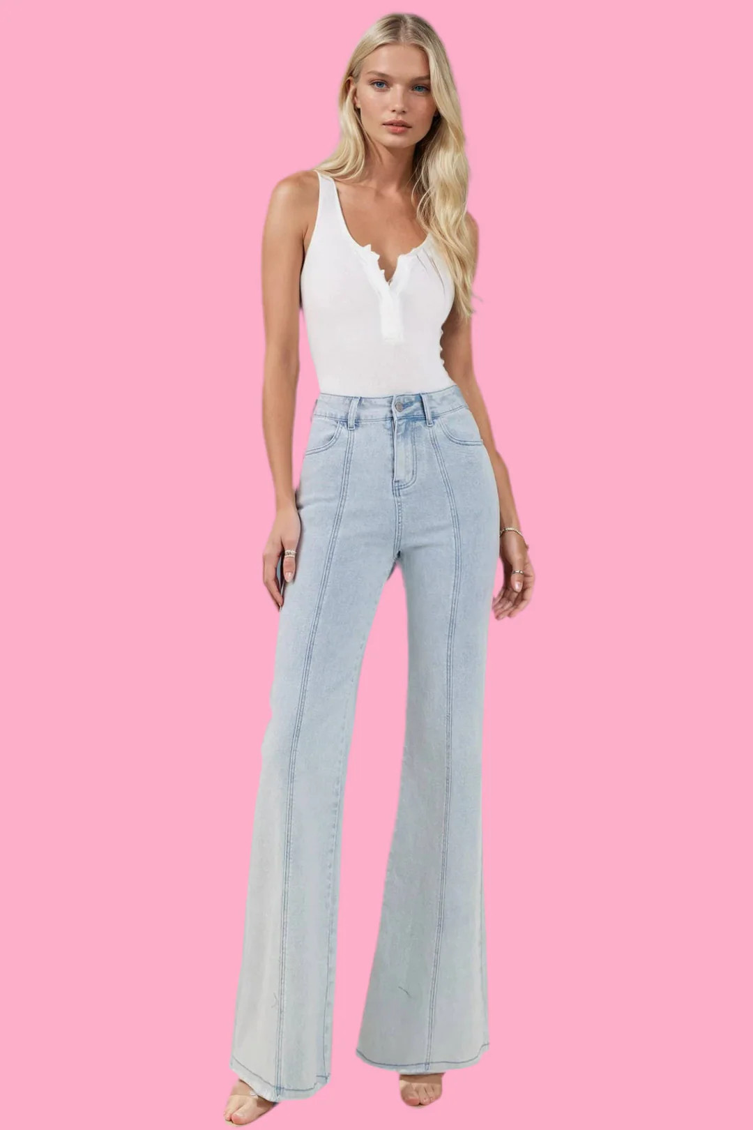 WIDE LEG PALAZZO FIT JEANS | Teggy French