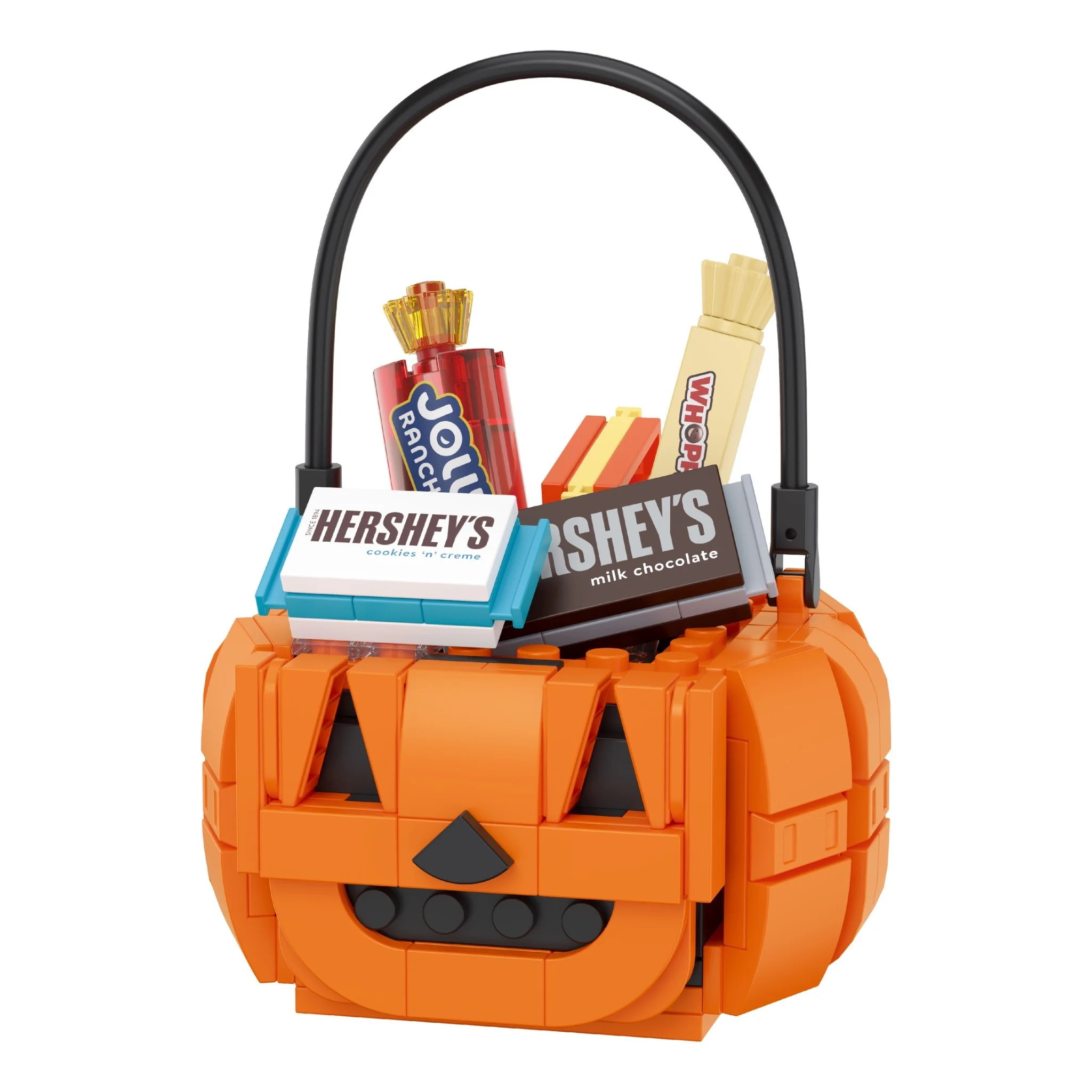 Brickcraft HERSHEY'S Trick or Treat Tub Building Kit (155-Piece Set), Officially Licensed Jack-o-Lantern Candy Bucket, Halloween Collectible, Gift for Candy Lovers Ages 8+ | Walmart (US)