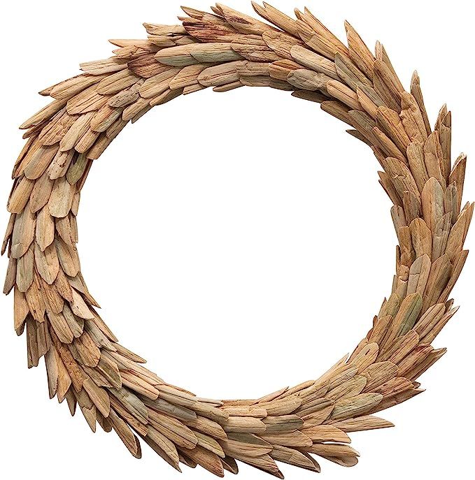 Creative Co-Op Handmade Dried Natural Buri Leaf Wreath Wall Décor | Amazon (US)