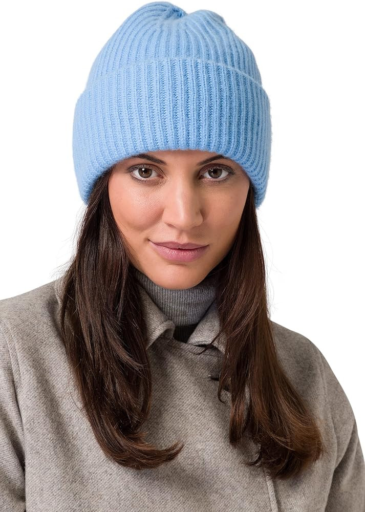 Style Republic Women’s Chunky Knit Beanie, 100% Cashmere, Soft & Stretchy, Warm Hat for Winter | Amazon (US)