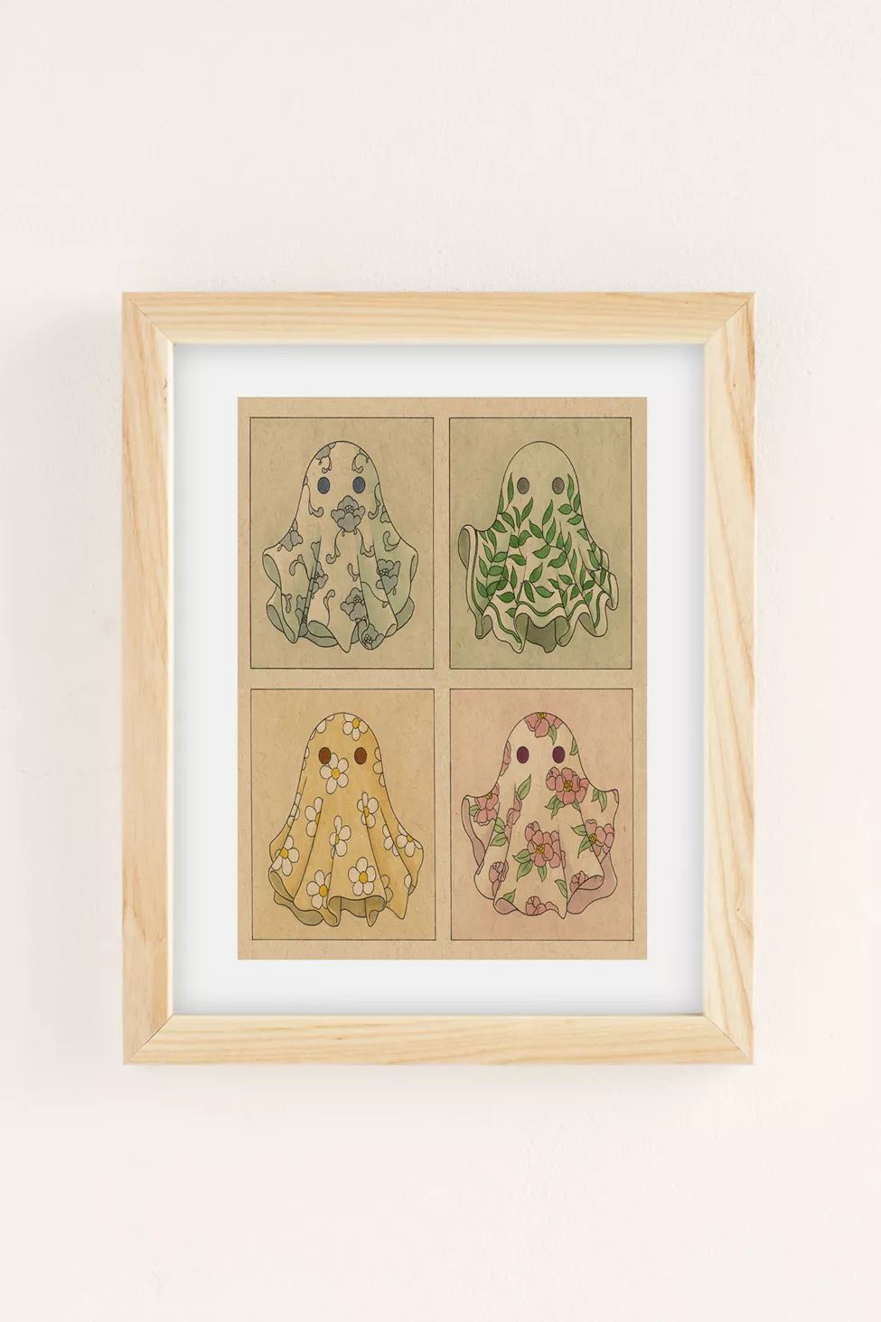 Felicia Chao Floral Ghosties Art Print | Urban Outfitters (US and RoW)