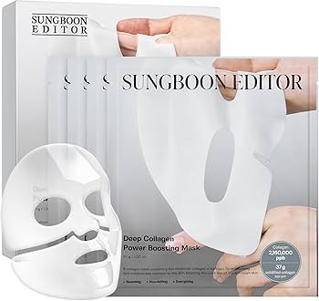 SUNGBOON EDITOR Deep Collagen Overnight Mask Hydrating Mask for Glass Skin, Wrinkle Care, Firming & Pore Refining 2,160,000PPB Collagen + 9 Peptides Stocking Stuffers for Women Korean Skincare, 4ea | Amazon (US)