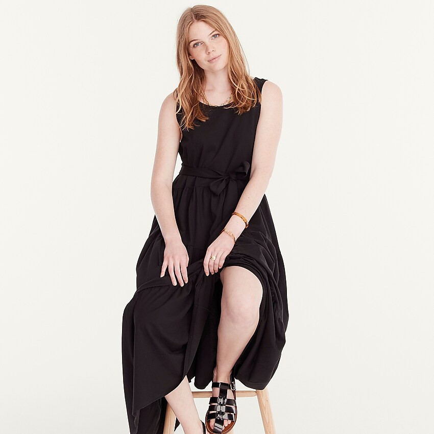 Broken-in jersey tiered maxi dress | J. Crew US