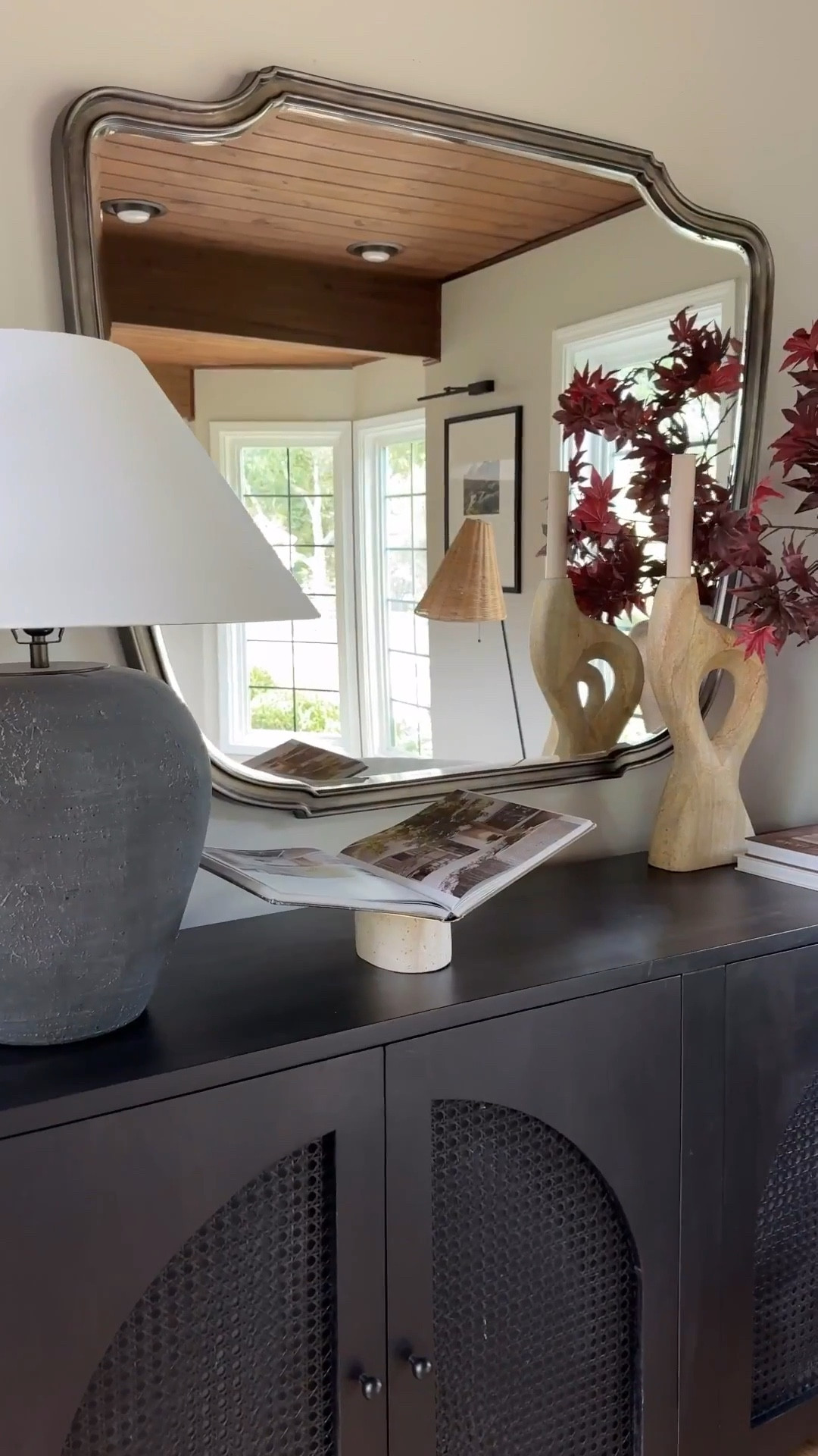 Earthy organic sideboard styling! I love focusing on adding pieces to our home that can be styled year round without too much change. This allows for you to achieve a high end and not overspend or over consume. The only change I would make here periodically are seasonally appropriate stems! 

#LTKHome