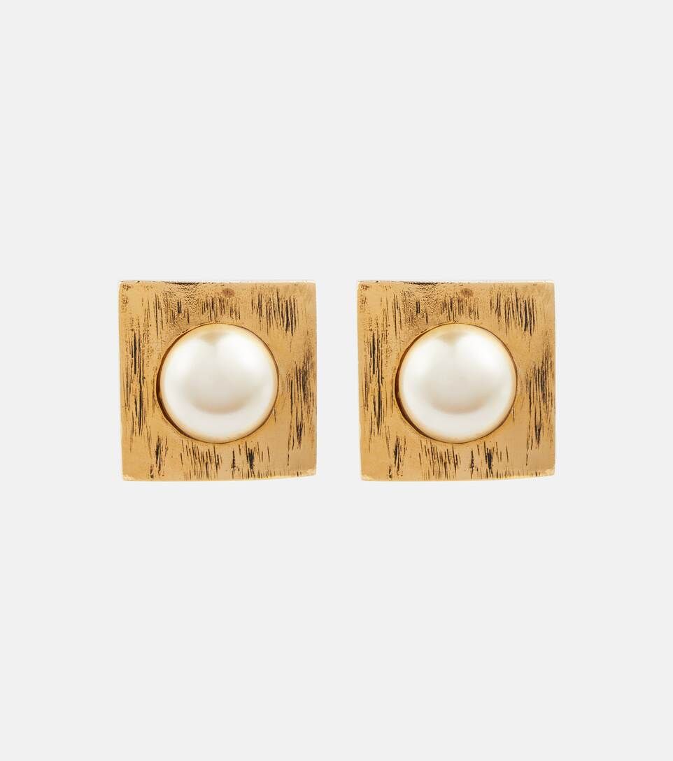 Pearl-embellished clip-on earrings | Mytheresa (US/CA)