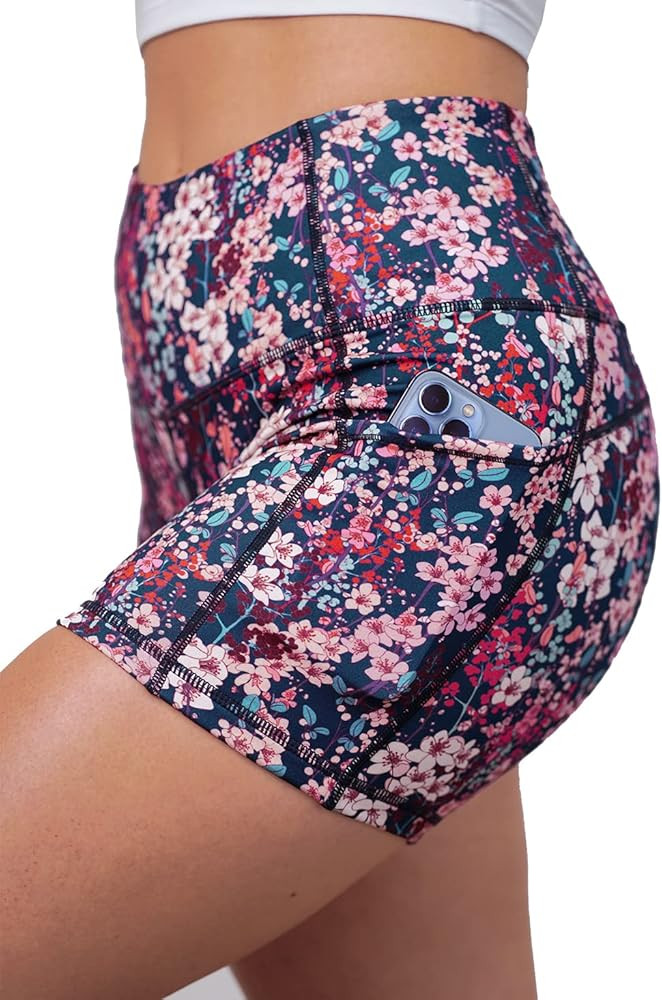 Tough Mode Women High Rise 5" Super Soft Athletic Shorts Pockets Bike Fitness Workout Running Yog... | Amazon (US)