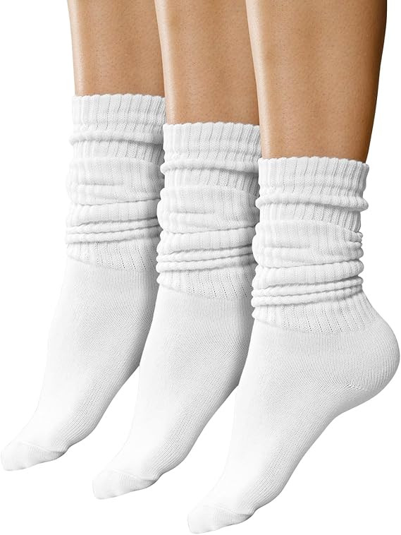 Winterlace Scrunch Slouch Socks 3 Pairs Womens Crew Knee High Extra Long Slouchy Premium Bulk Pac... | Amazon (US)