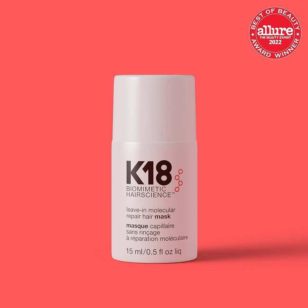 K18 Leave-In Molecular Repair Hair Mask, Patented, Lasting Repair For Dry, Frizzy, Damaged Hair, ... | Amazon (US)