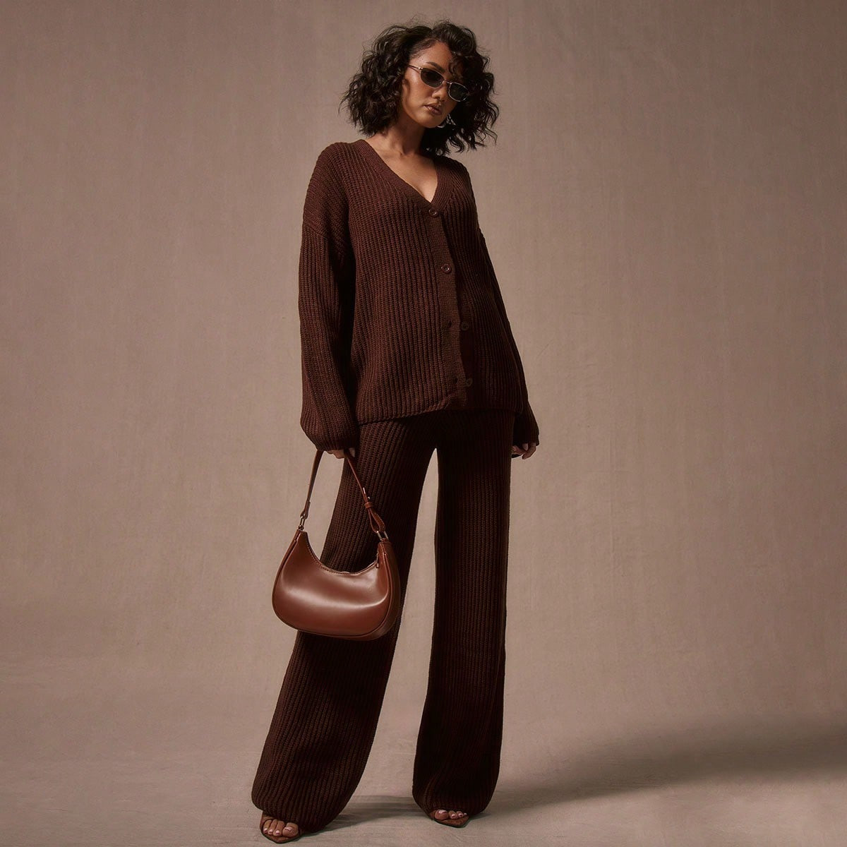 MUSERA Oversized Chunky Knit Cardigan Top Only Elegant Spring Vacation Cute Sexy 90'S Spring Summer Oversized Airport Fall Night Out Autumn Winter Everyday Work Chic Sweater | SHEIN