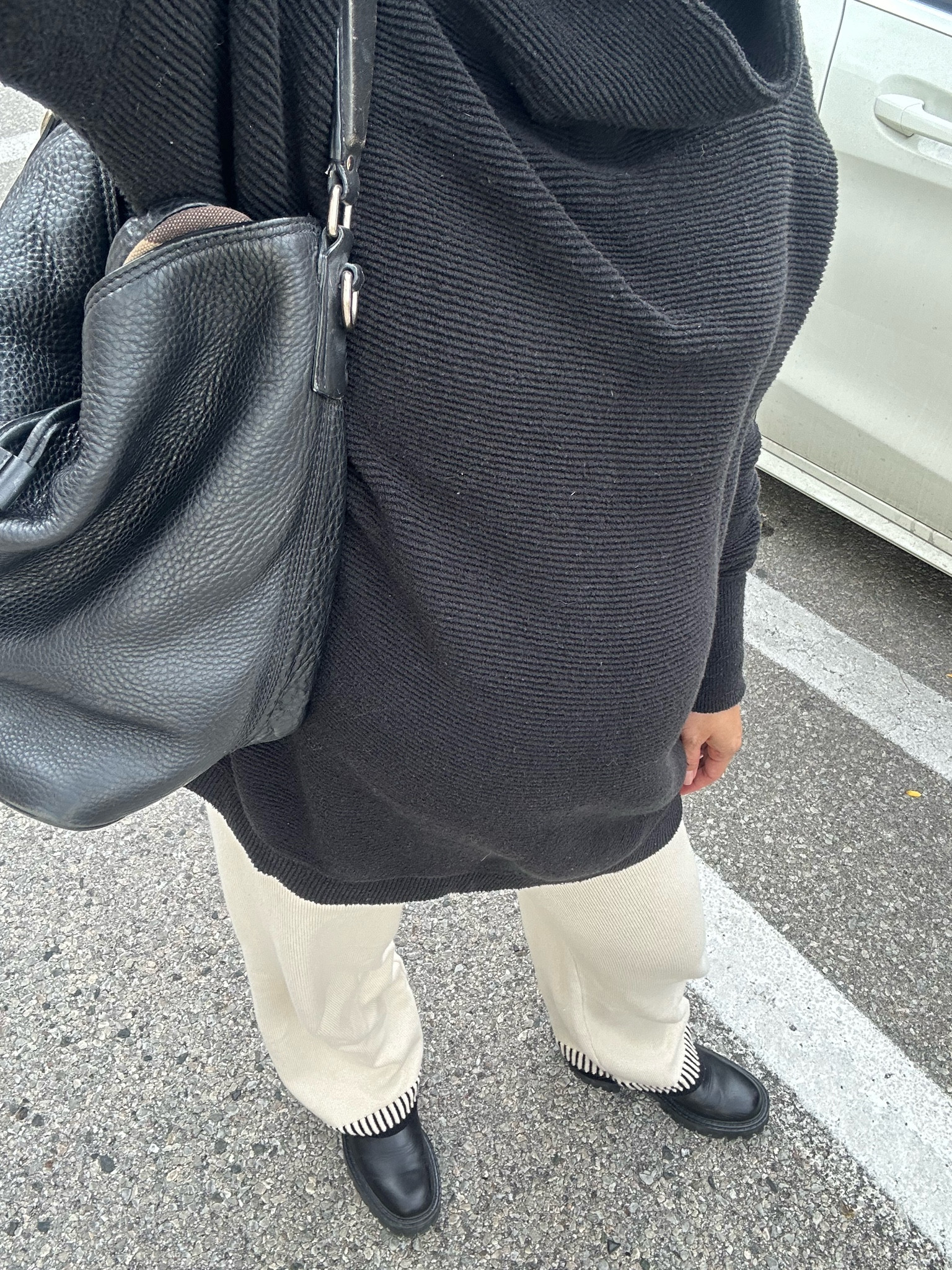 Cool fall comfy day 

*exact FP sweater old
Pants from Amazon set 
Boots from LAST 

* linked comparable 

#LTKautumn #LTKmaternity