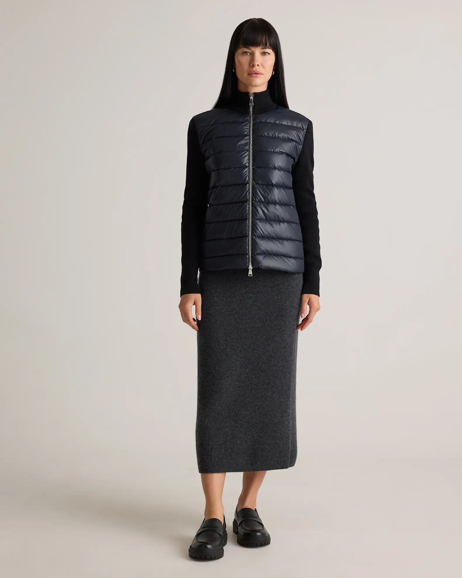 Mixed Media Down and Cashmere Jacket | Quince