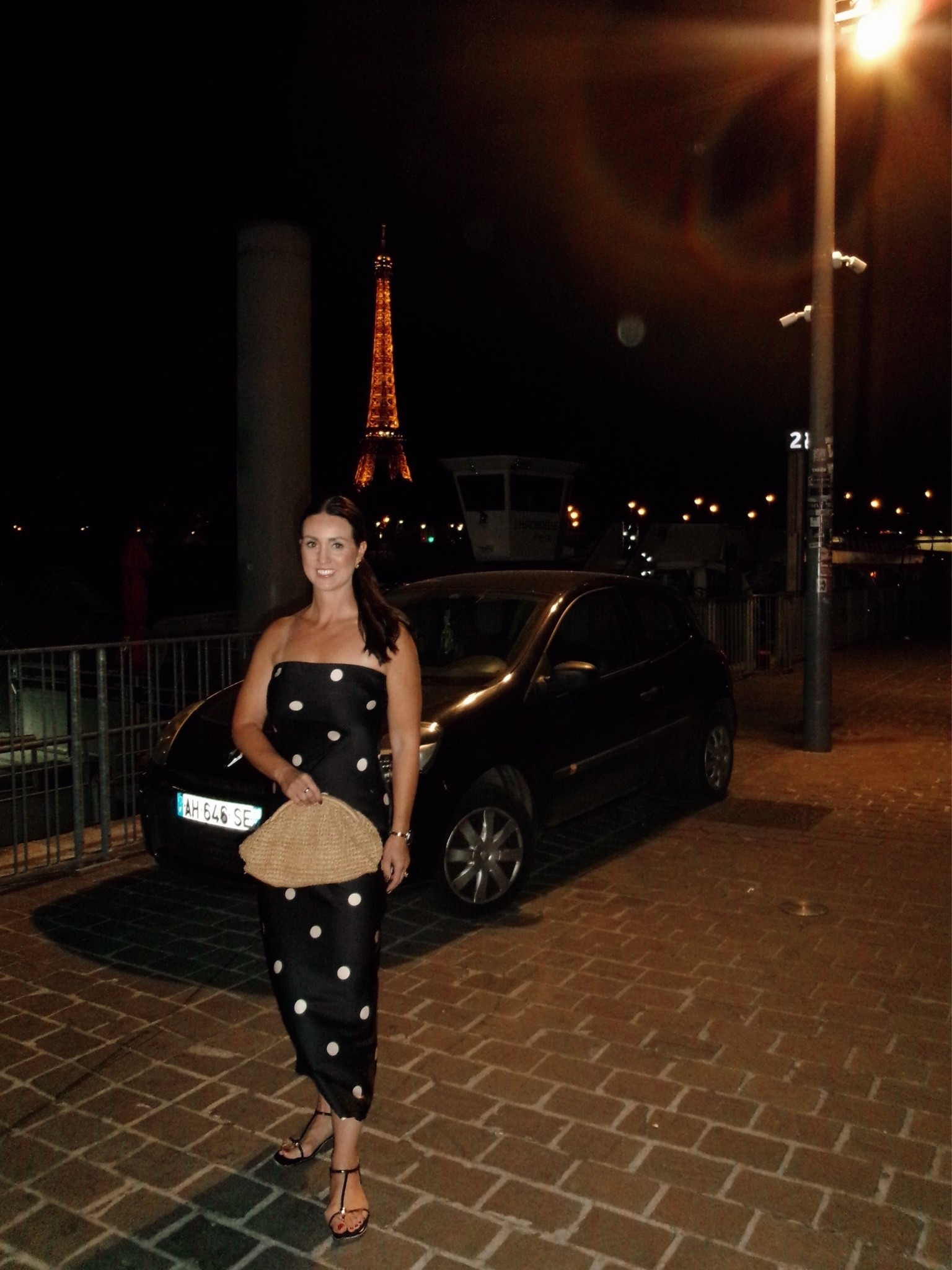 Paris dinner outfit! Polka dot strapless dress and black straps sandals.

#LTKOver40 #LTKSeasonal #LTKTravel