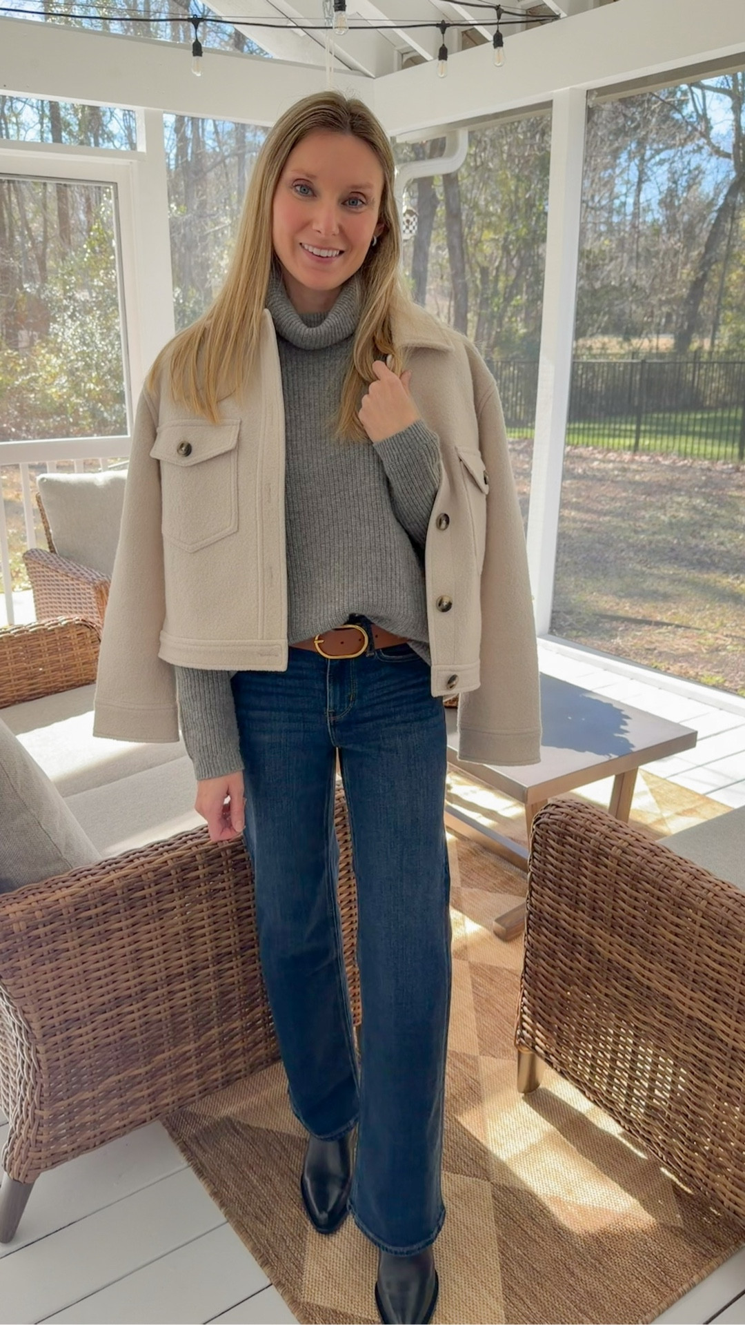 Head to toe in Quince winter favorites for an easy and chic outfit! 


Boot cut jeans/ black riding boots / grey turtleneck sweater / leather belt / winter outfit / winter style / cropped jacket 

#LTKmomlife #LTKgrwm #LTKootd