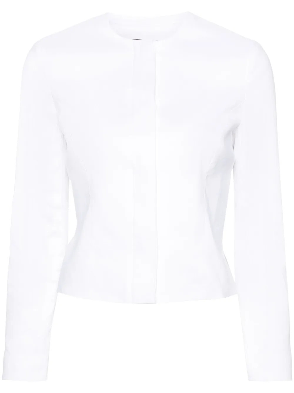Theory peplum-hem cropped jacket - White | Farfetch Global