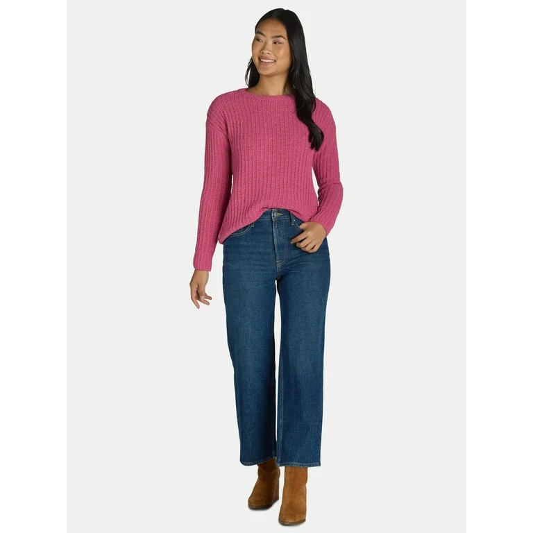 Time and Tru Women's and Women's Plus Matte Chenille Sweater, Midweight, Size XS-4X | Walmart (US)