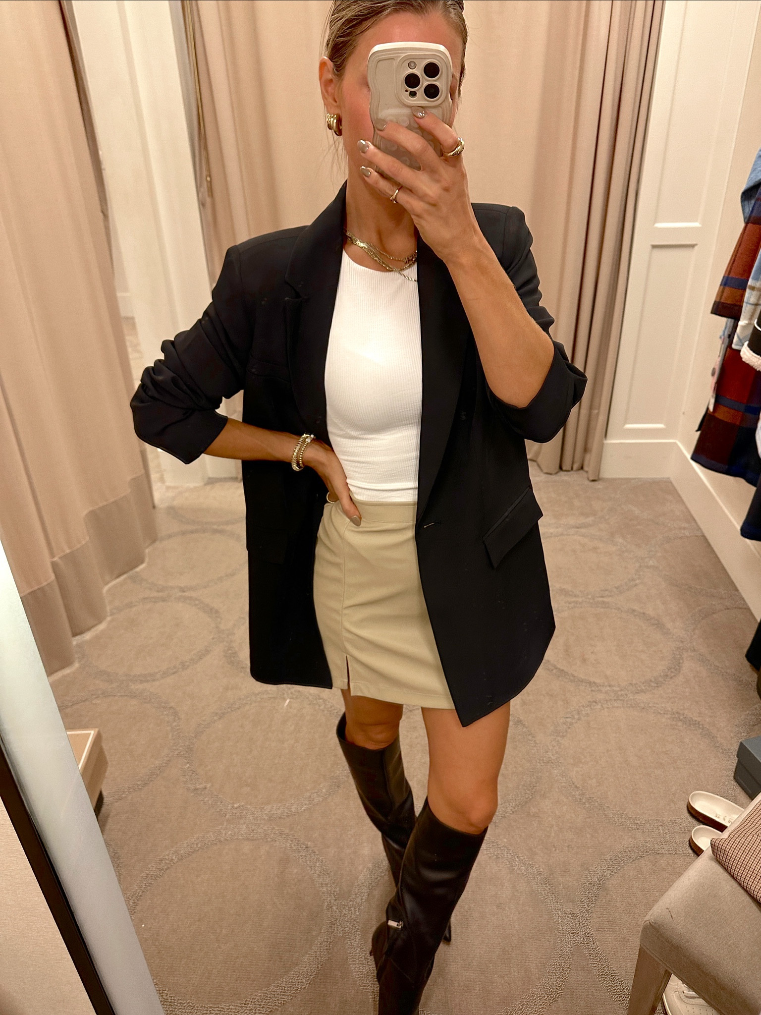 Fully stocked Faux leather skirt comes in black too!! I’m wearing an xs. 
Nordstrom anniversary sale!

#LTKsalealert #LTKFind #LTKxNSale