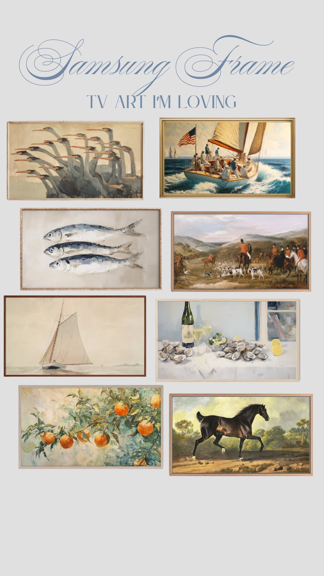 Samsung frame TV art summer art coastal vibes coastal home New England style 

#LTKHome