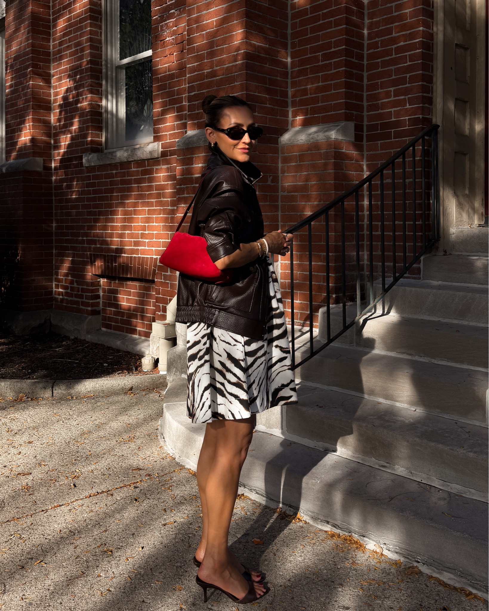 Your sign that pops of color are in this fall. This red bag goes with so much and has added such a unique touch to my fall looks! It’s been a favorite this week❤️ 
Dress 34 and jacket xs
My jacket is selling quick so linking some of the similars I’ve been wearing below