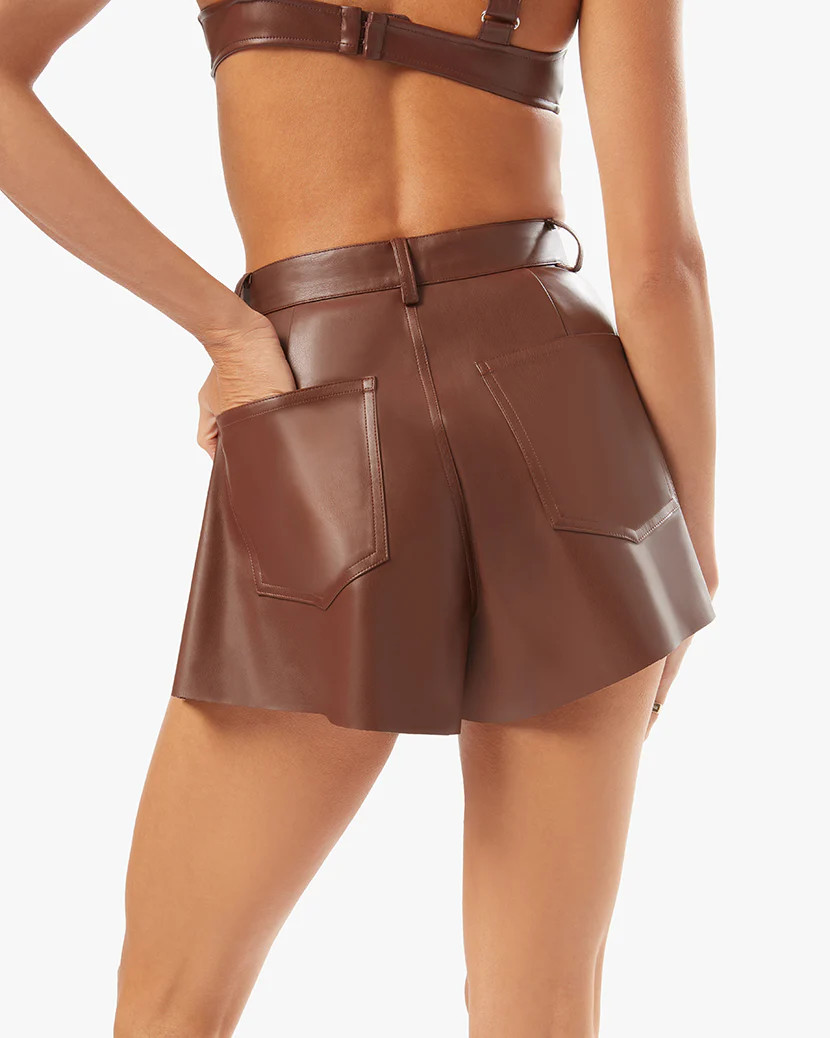 Vegan Leather Flare Bell Short | We Wore What
