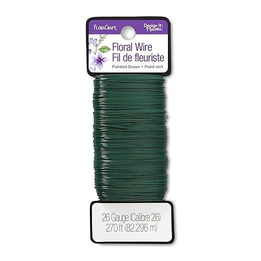 FloraCraft 26 Gauge Floral Wire 270 Feet Green | Amazon (US)