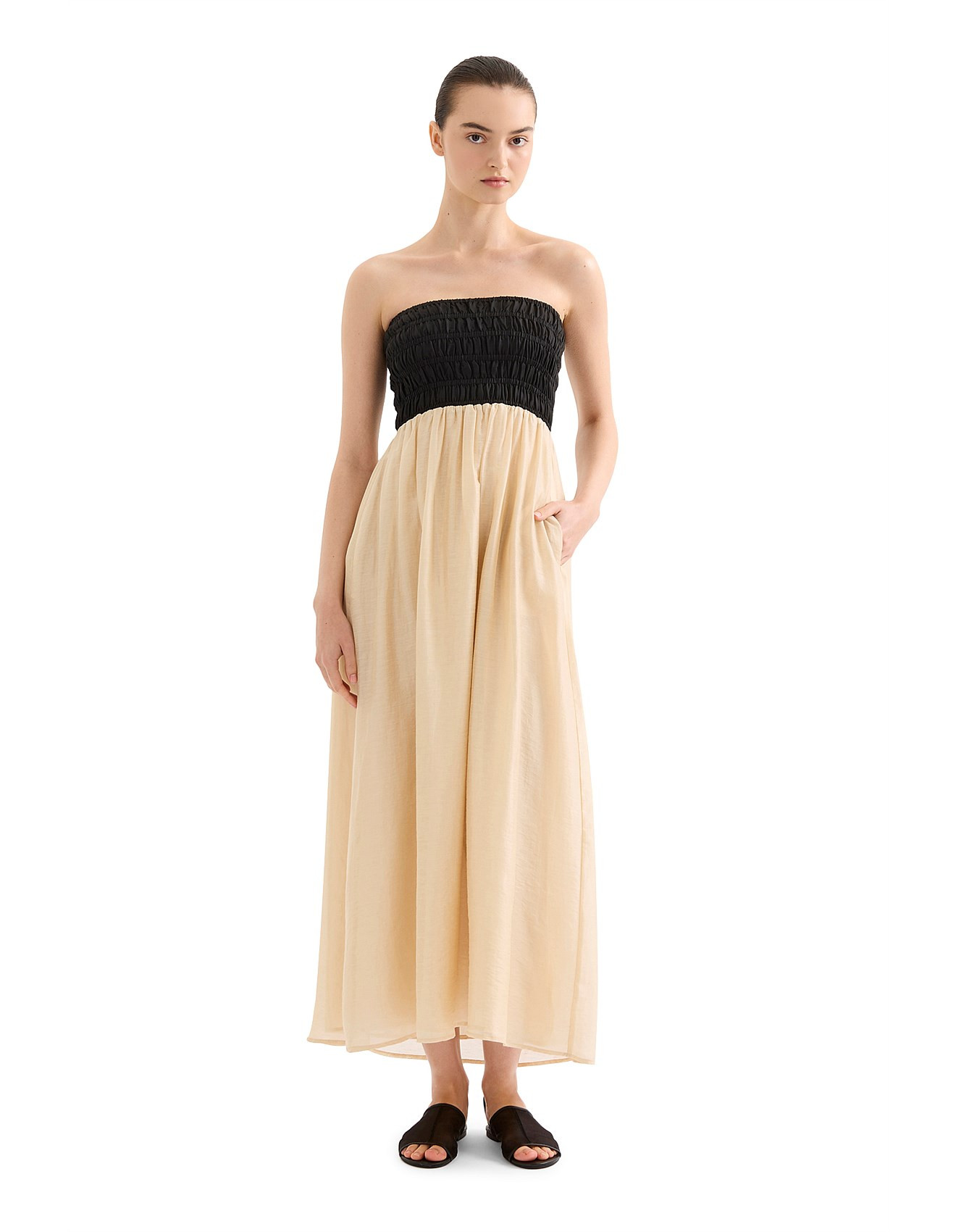 Frances Shirred Maxi Dress | David Jones (Australia & New Zealand)