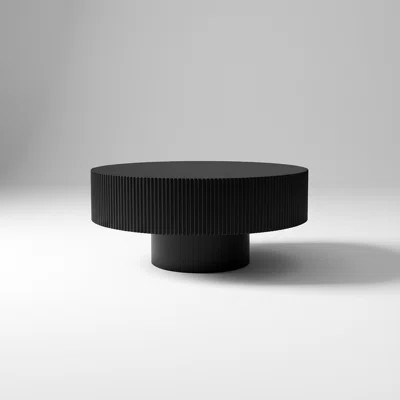 Modern Fluted Pedestal Coffee Table with Round Design | Wayfair North America