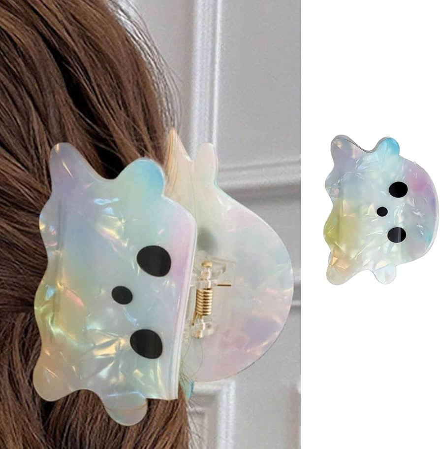 Halloween Ghost Hair Clips 1pcs Cute Laser Ghost Hair Claw Clips with Cute Design Hair Barrettes ... | Amazon (US)