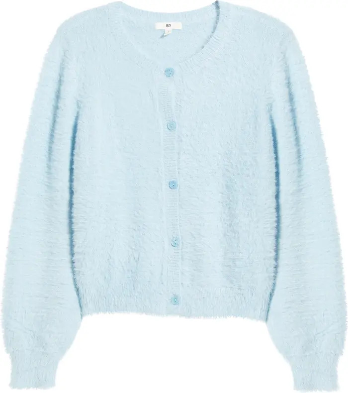 Fuzzy Scoop Neck Cardigan | Nordstrom