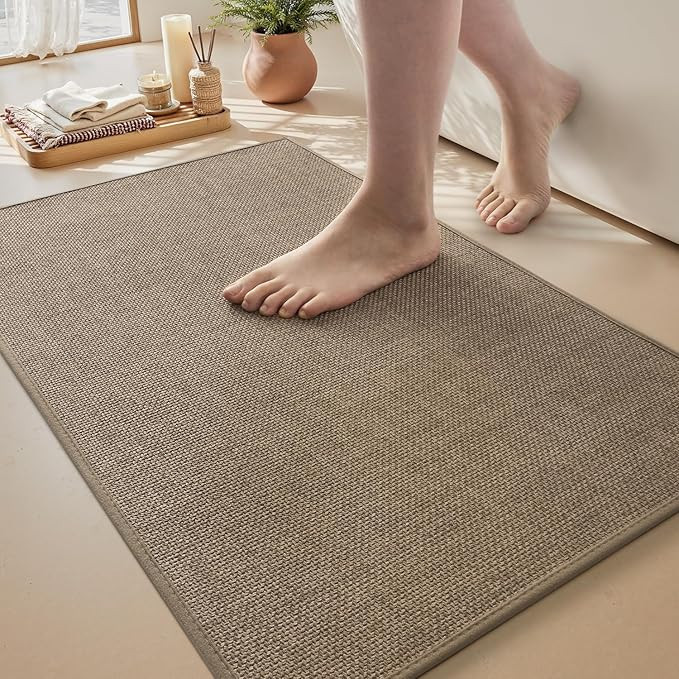 MontVoo Bath Mat Rug-Ultra Thin Non Slip Bath Mats for Bathroom Mat Quick Dry, Rubber Backing Was... | Amazon (US)
