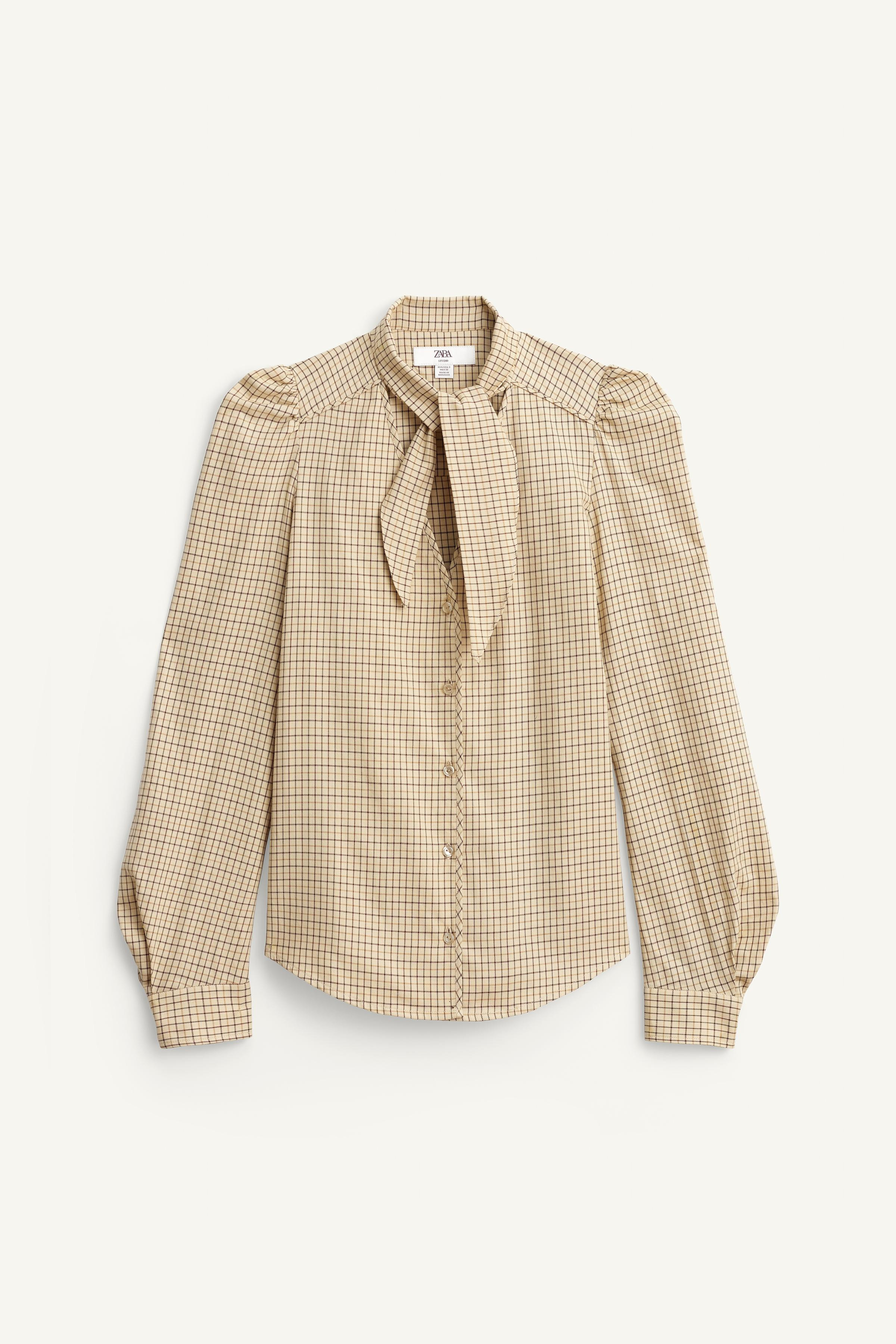 LIMITED EDITION PLAID TIE SHIRT | Zara US