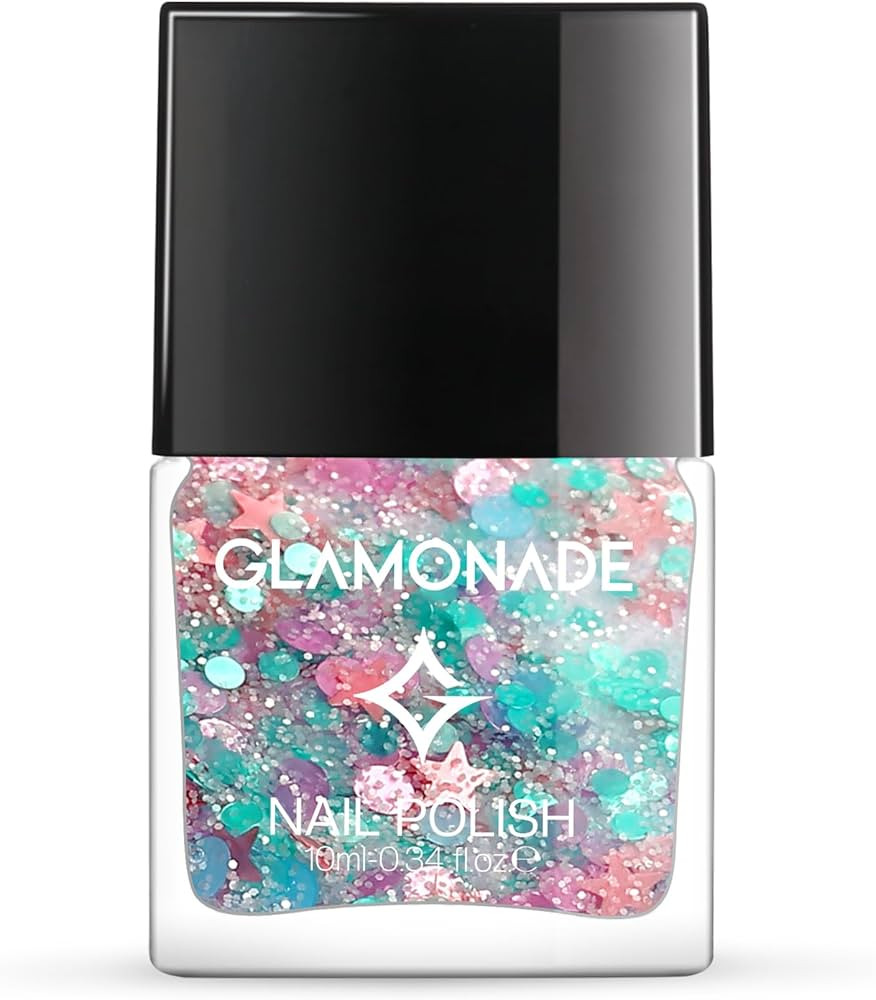 Glamonade Nail Polish Glitter Fingernail: Unicorn 10ml Mermaid Series Nail Polish Fingernail and ... | Amazon (US)