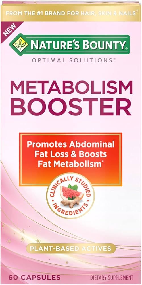 Nature’s Bounty Metabolism Booster Supplement, Boosts Fat Metabolism, Promotes Abdominal Fat Lo... | Amazon (US)